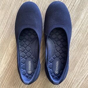 VIVAIA Navy Knit Ballet Flats — Comfortable Women's Slip-Ons sustainable
